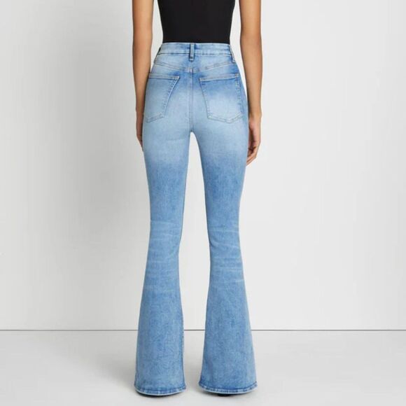 7 For All Mankind No Filter Ultra High Rise Skinny Flare raw hem jeans size 25 - Picture 2 of 10